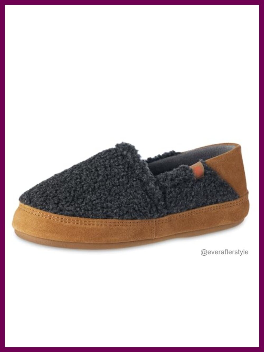 Acorn Women's Moc Slippers Suede Rubber Sole Arch Support Fuzzy